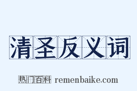 清圣反义词是什么意思的图片